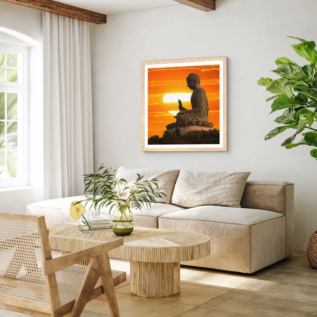 Affiche dans un chêne clair - Poster - Aucune peur du monde - 40x40 cm