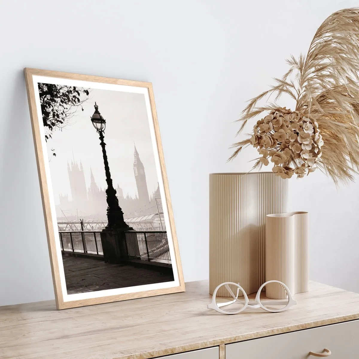 Affiche dans un chêne clair - Poster - Un matin londonien - 40x50 cm