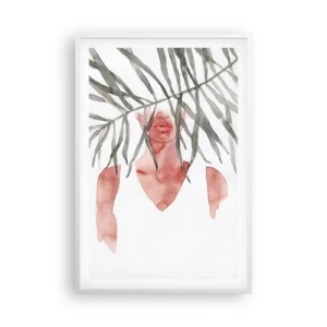 Affiche dans un cadre blanc - Poster - Dame des tropiques - 61x91 cm