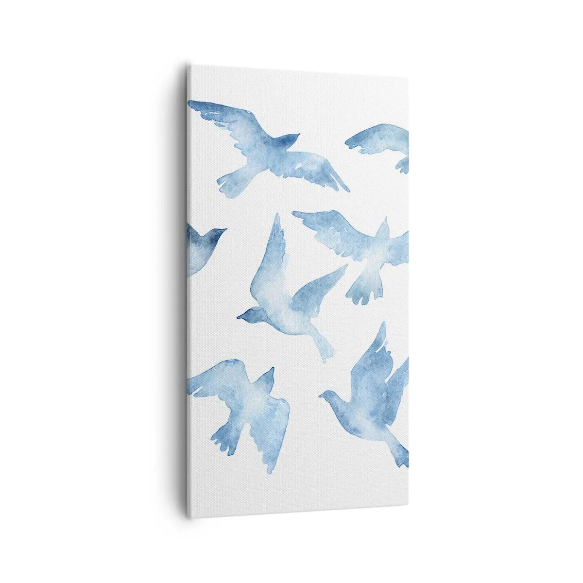 Impression sur toile - Image sur toile - Oiseaux bleus - 55x100 cm