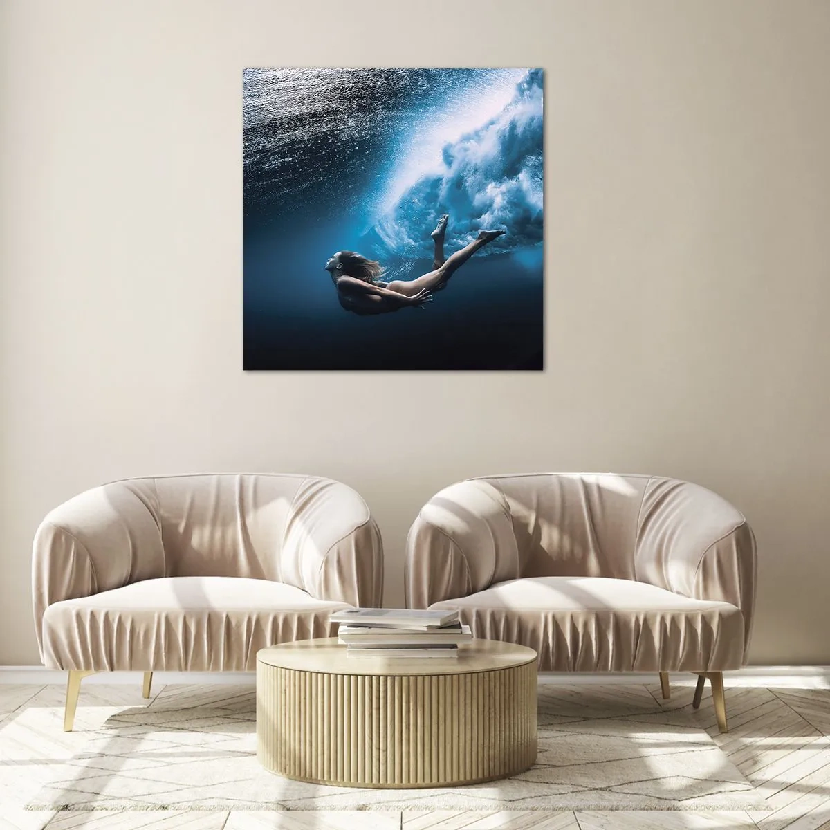 Impression sur verre - Image sur verre - Sirène moderne - 40x40 cm