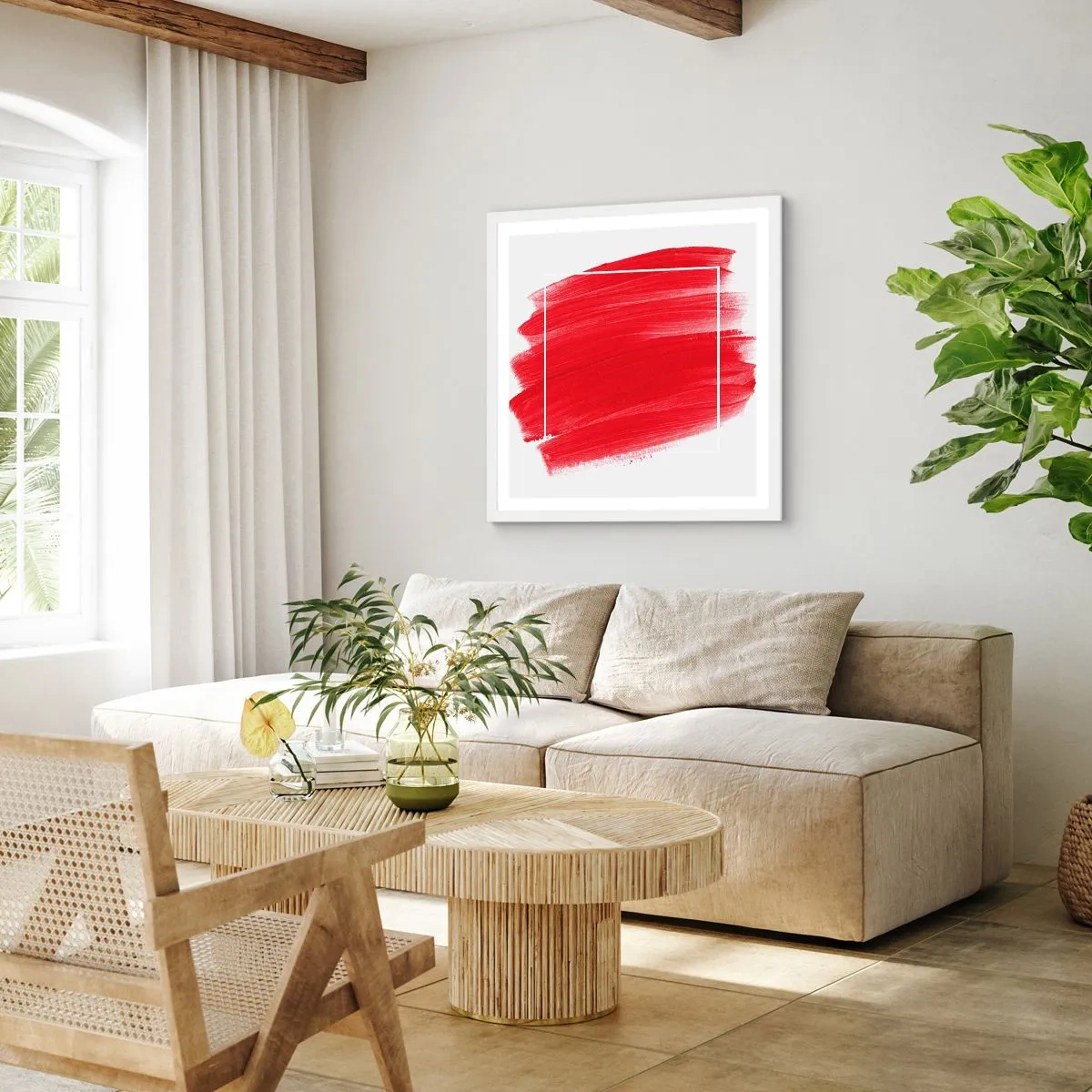 Affiche dans un cadre blanc - Poster - En dehors du cadre - 60x60 cm