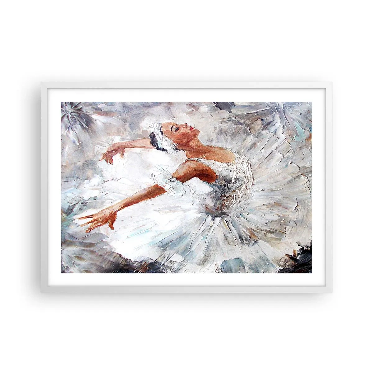 Affiche dans un cadre blanc - Poster - Délicat et léger comme du tulle - 70x50 cm