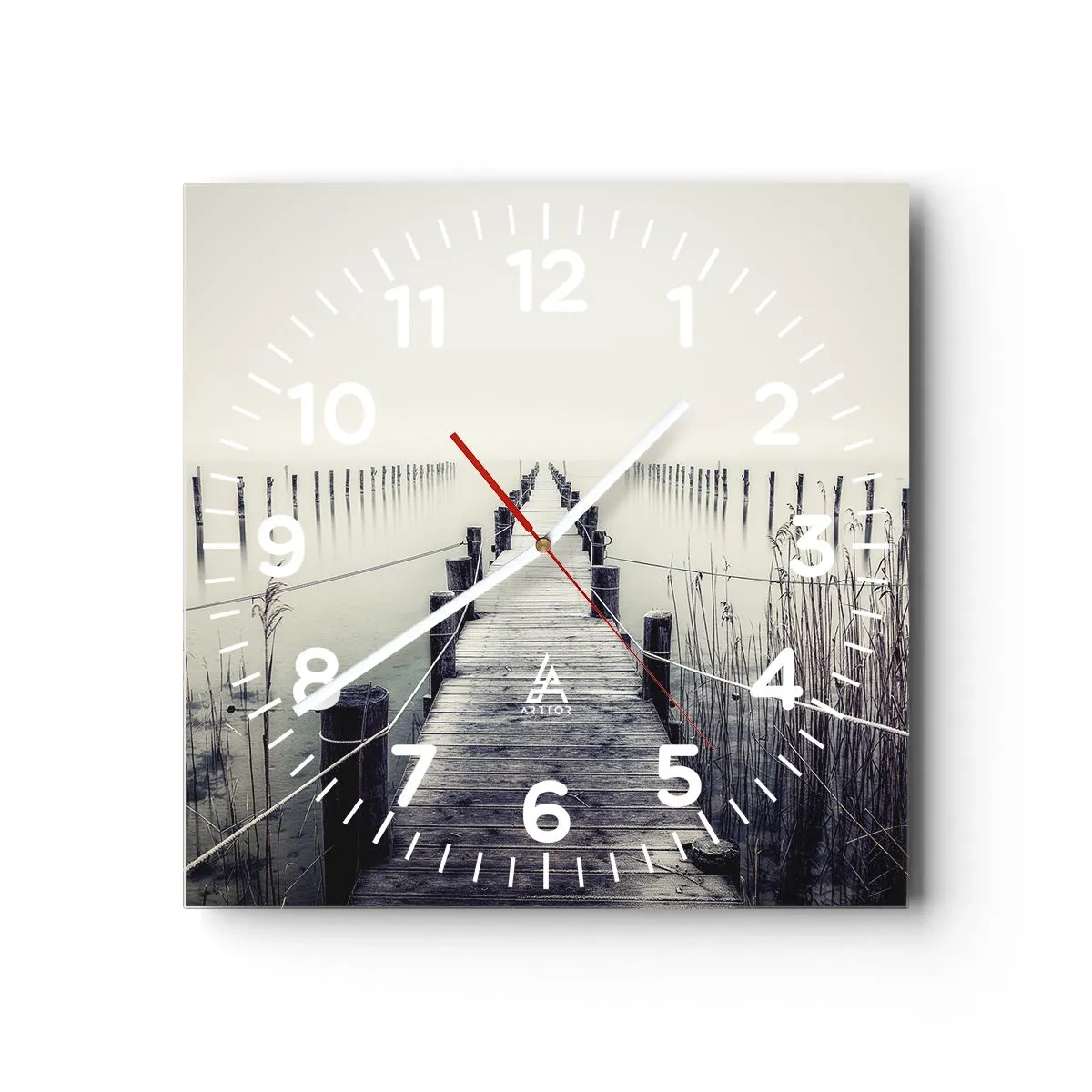 Horloge murale - Pendule murale - Plongez dans la paix - 40x40 cm