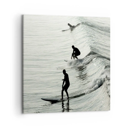 Impression sur toile - Image sur toile - A la rencontre de la vague - 50x50 cm