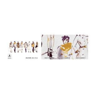 Échantillon de Papier Peint Premium Canvas - Chic décontracté, élégance décontractée - Femme, Modèle, Mode - 100x30 cm