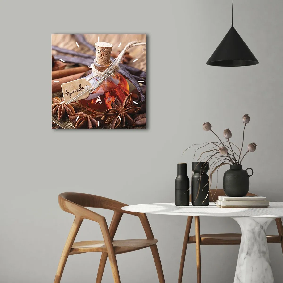 Horloge murale - Pendule murale - Vers l'unité du corps et de l'esprit - 40x40 cm