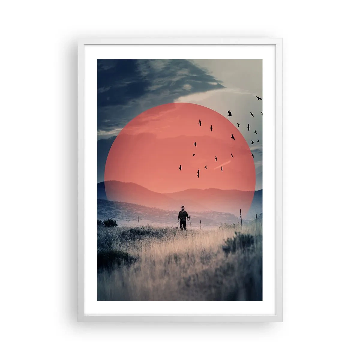 Affiche dans un cadre blanc - Poster - Dans ses éléments - 50x70 cm