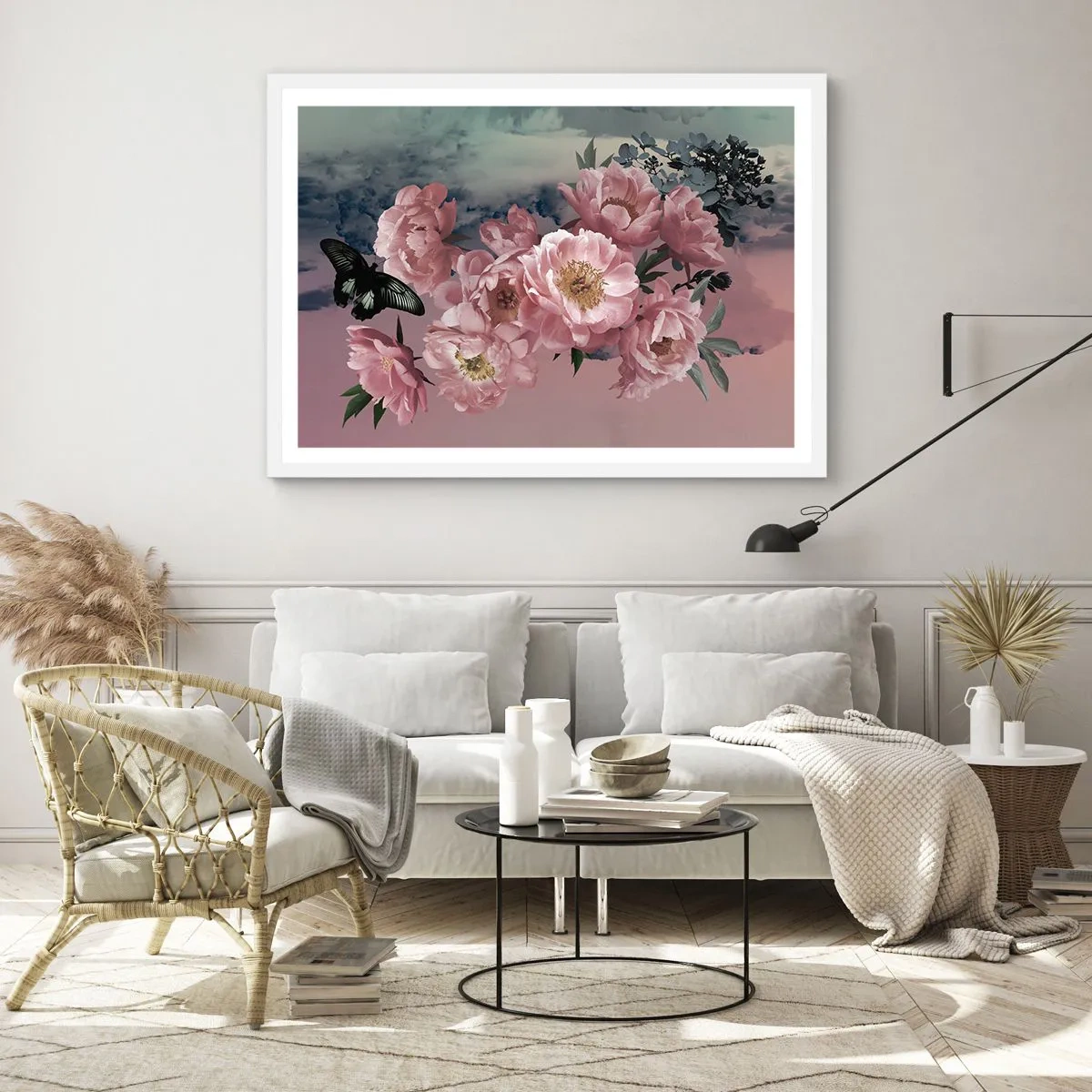 Affiche dans un cadre blanc - Poster - Pic du romantisme - 91x61 cm