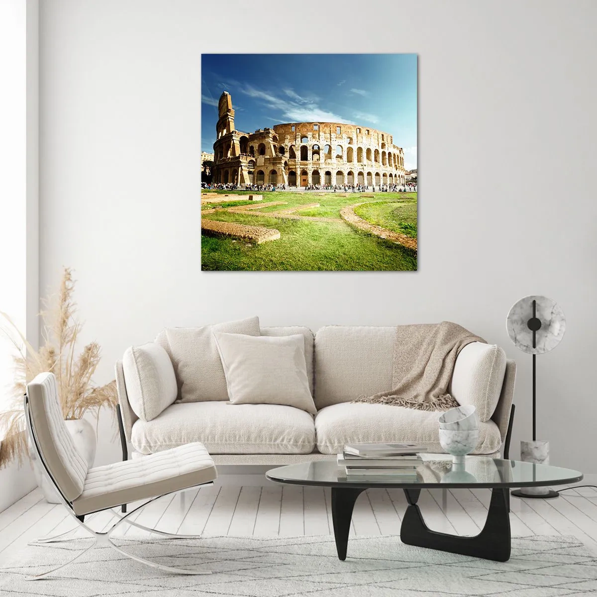 Impression sur verre - Image sur verre - On entend encore la détonation de l'arme - 40x40 cm