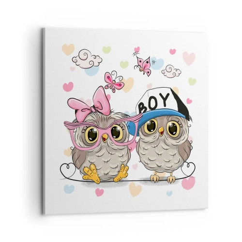 Impression sur toile - Image sur toile - On s'aime! - 60x60 cm