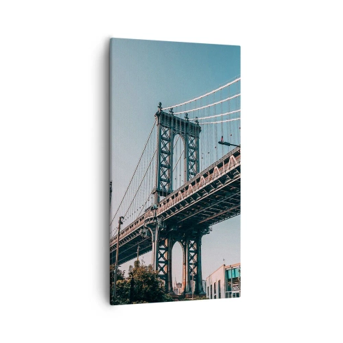 Impression sur toile - Image sur toile - Sur les vagues de la ville - 55x100 cm