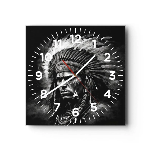 Horloge murale - Pendule murale - Un leader et un guerrier - 40x40 cm