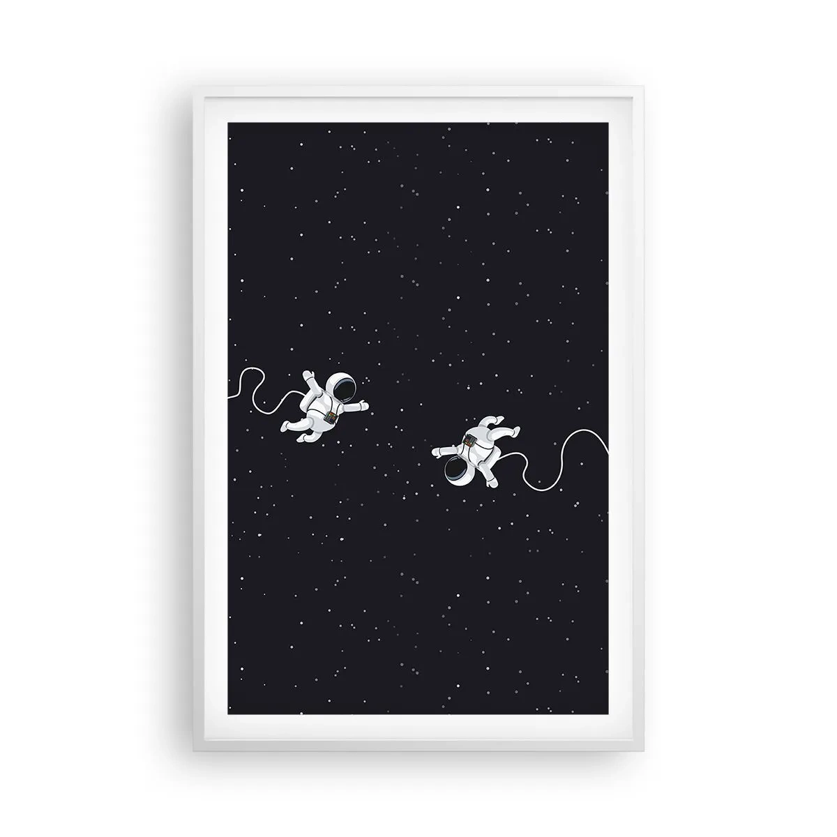 Affiche dans un cadre blanc - Poster - Sortie cosmique - 61x91 cm