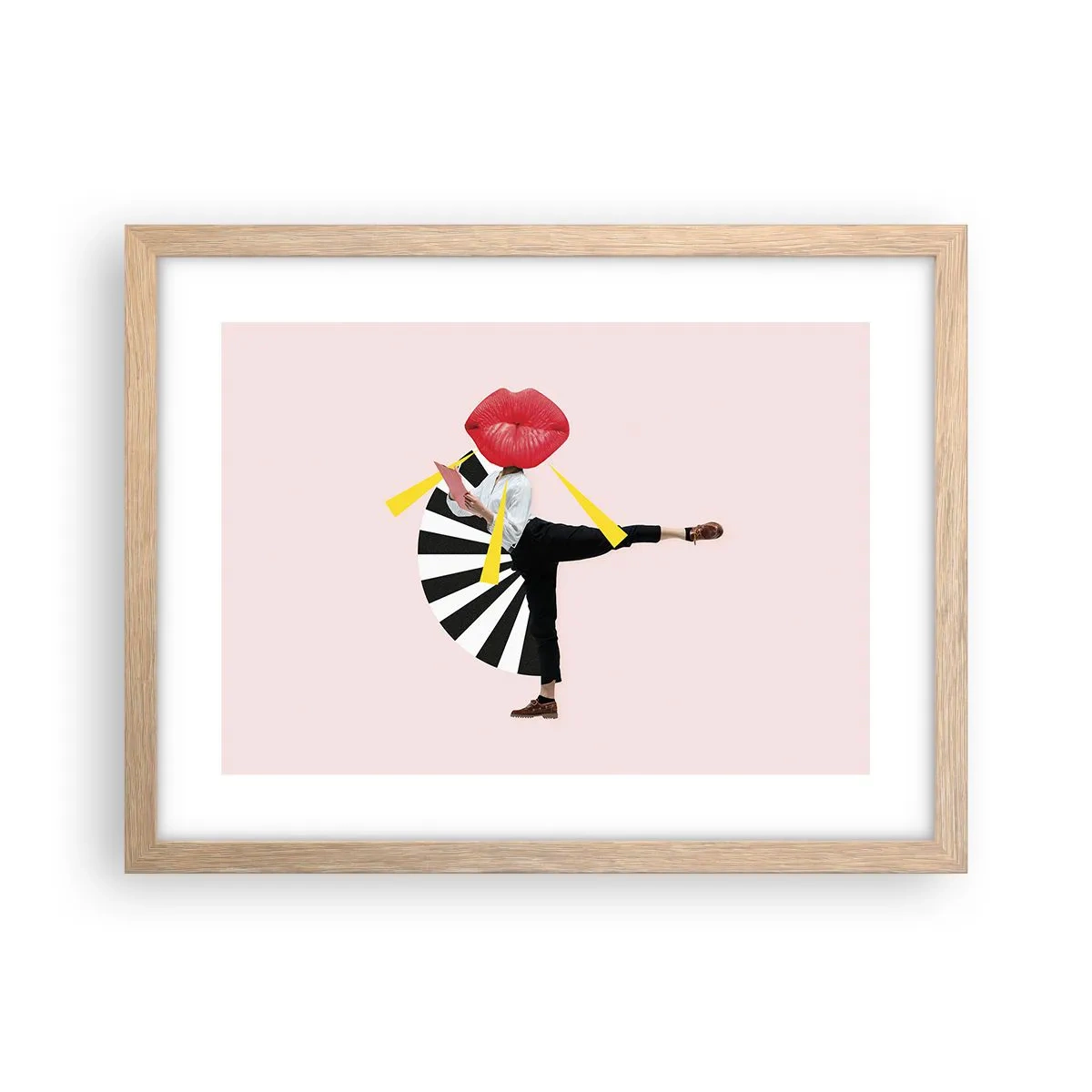 Affiche dans un chêne clair - Poster - Pop-art surréaliste - 40x30 cm