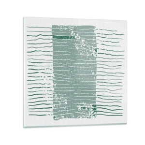 Impression sur verre - Image sur verre - Abstraction de la mer - 30x30 cm