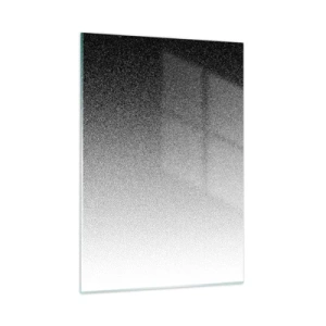 Impression sur verre - Image sur verre - Dégradé noir et blanc avec effets granuleux et lumineux - 50x70cm - Du coté de la lumière - Décoration murale moderne pour le salon et la chambre ARTTOR