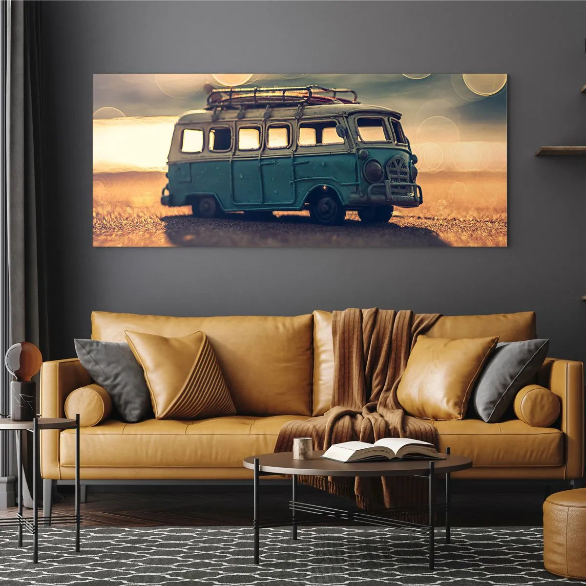 Impression sur verre - Image sur verre - La fin des idoles : argent et travail - 100x40 cm