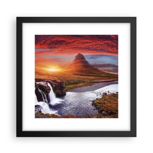 Affiche dans un cadre noir - Poster - Vue de la terre du milieu - 30x30 cm