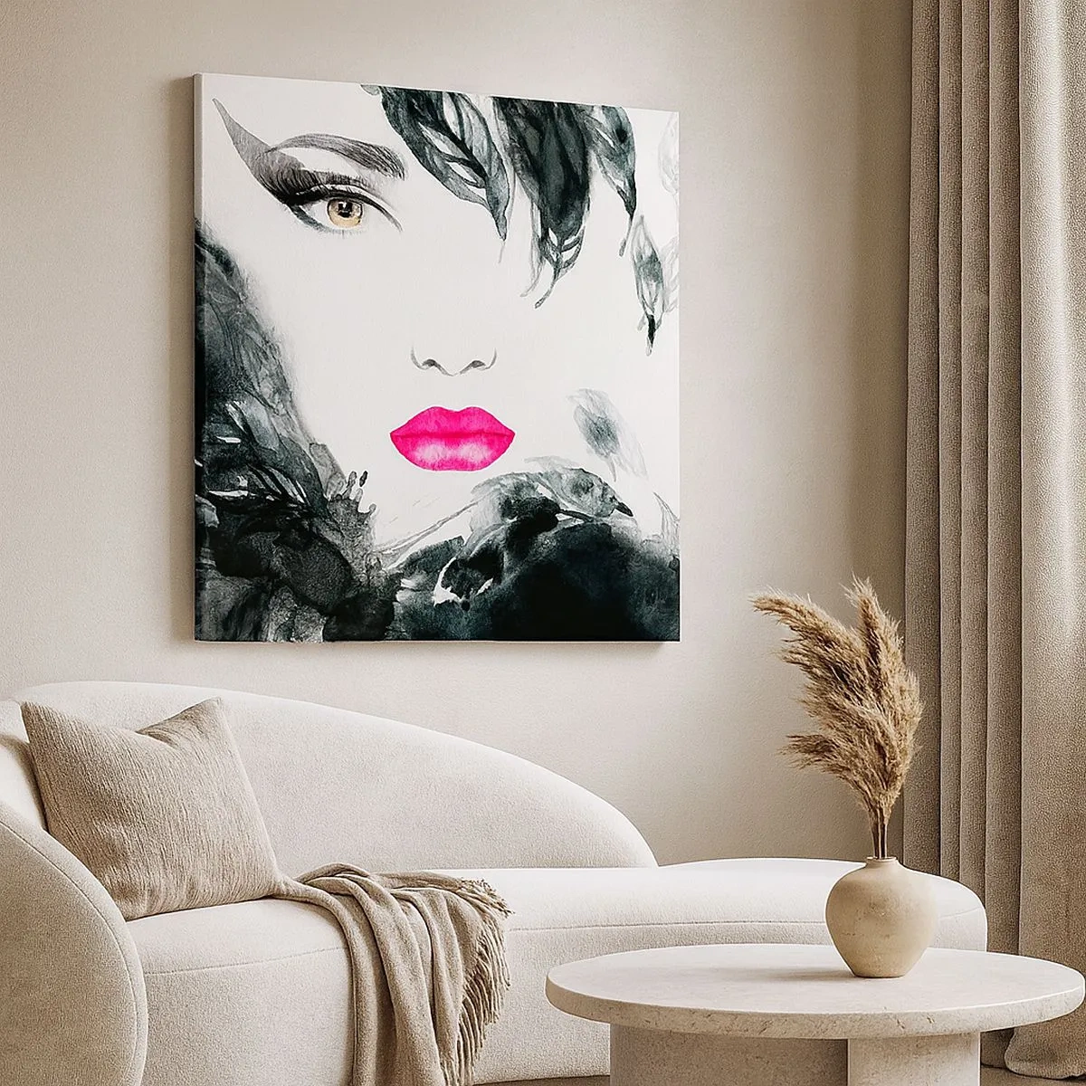 Impression sur toile - Image sur toile - Attention! Femme fatale - 30x30 cm