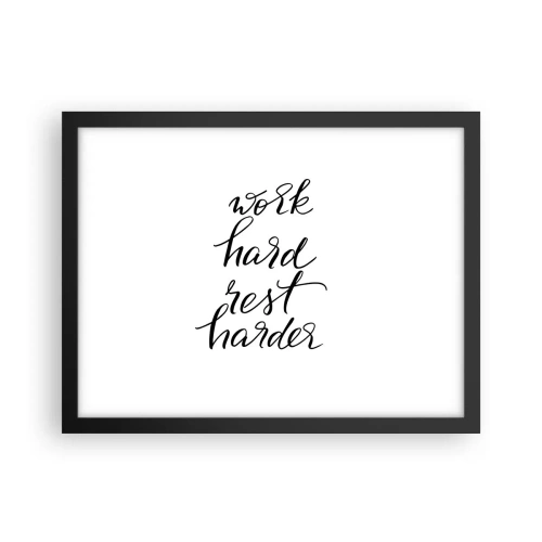 Affiche dans un cadre noir - Poster - Équilibre de vie - 40x30 cm