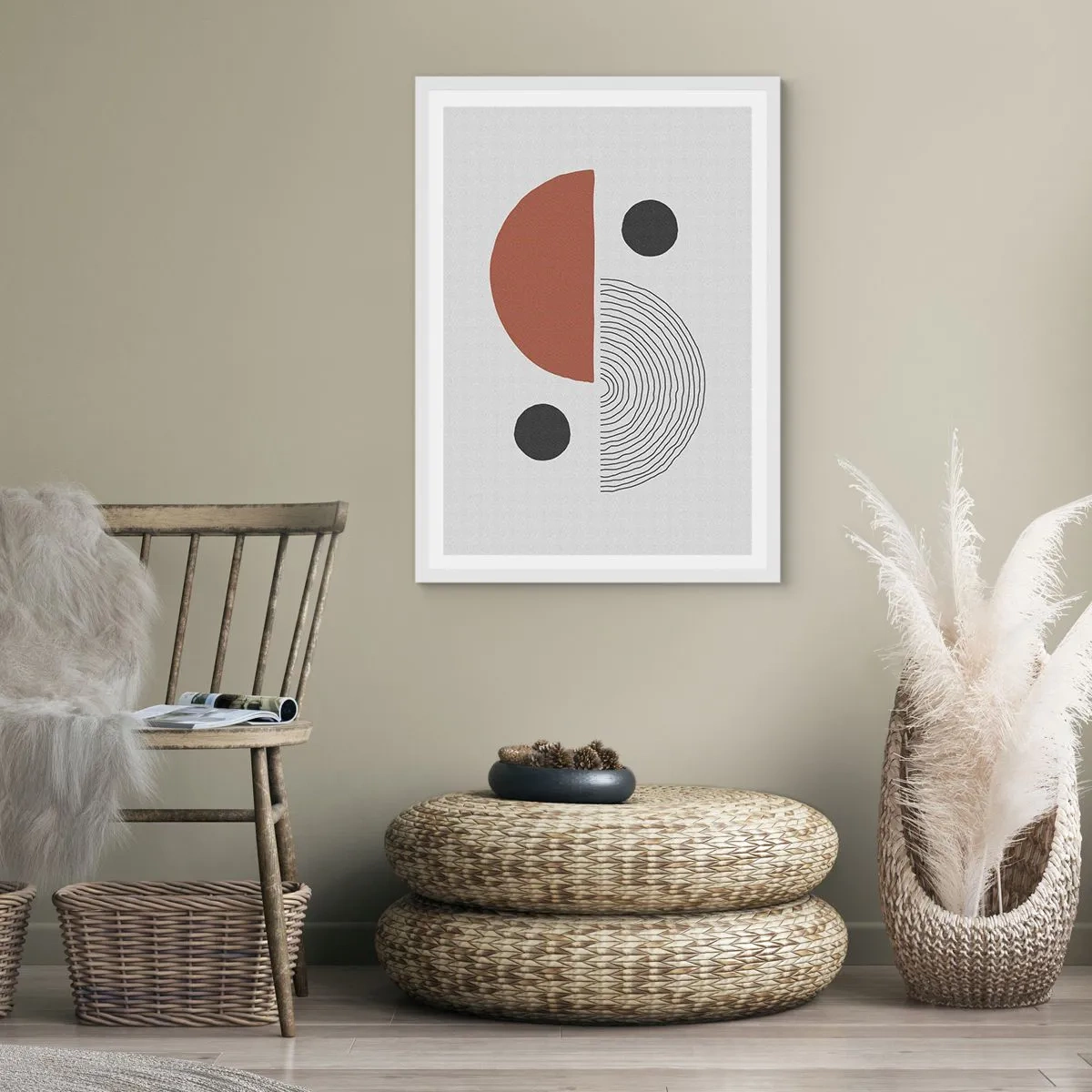 Affiche dans un cadre blanc - Poster - Perfection de la roue - 30x40 cm