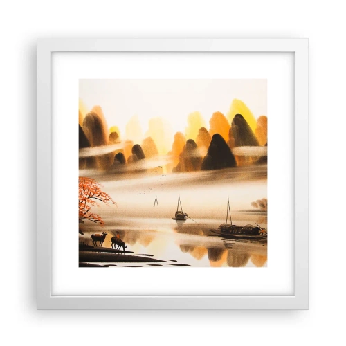 Affiche dans un cadre blanc - Poster - Plus loin que l'Extrême-Orient - 30x30 cm