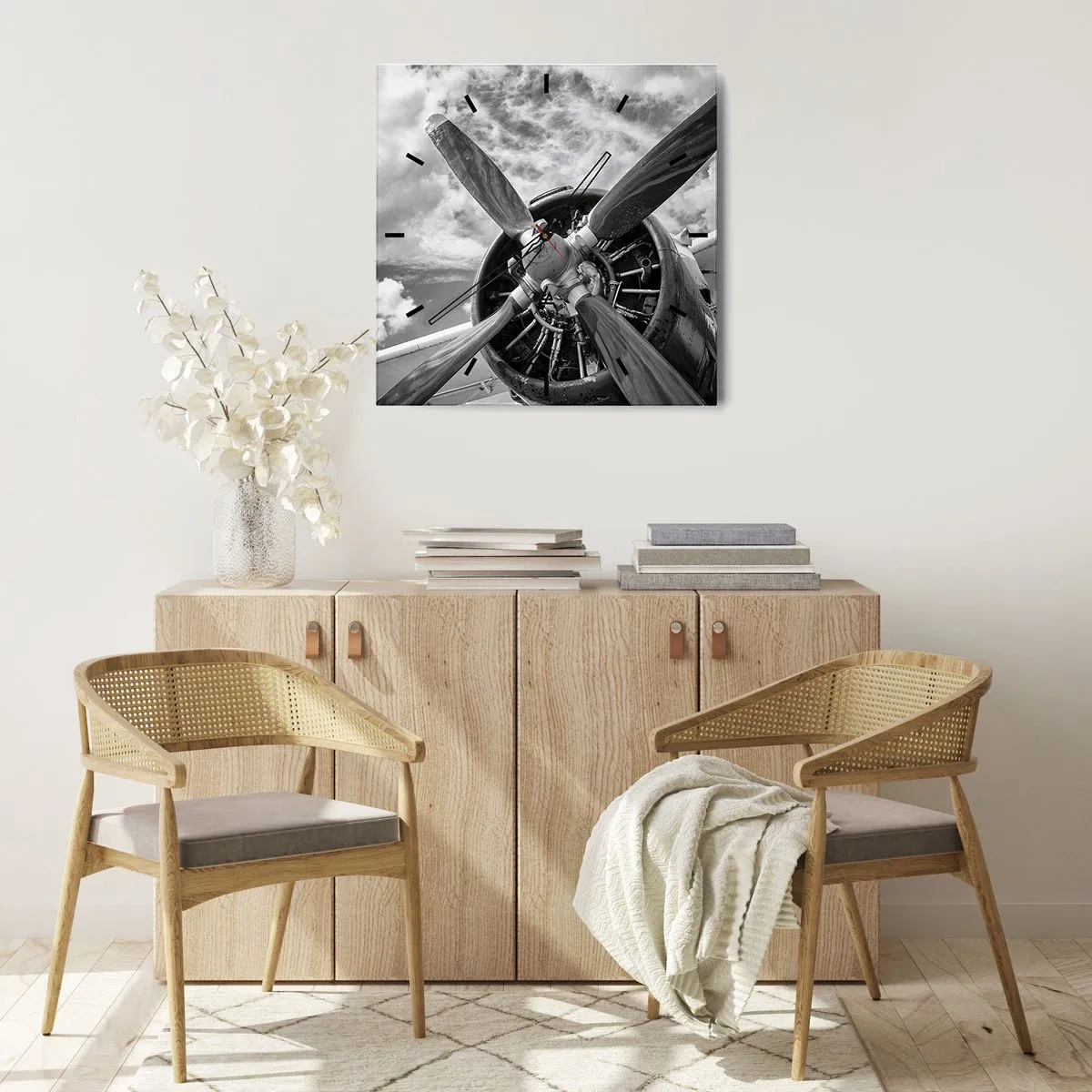 Horloge murale - Pendule murale - Dompteur de ciel - 30x30 cm