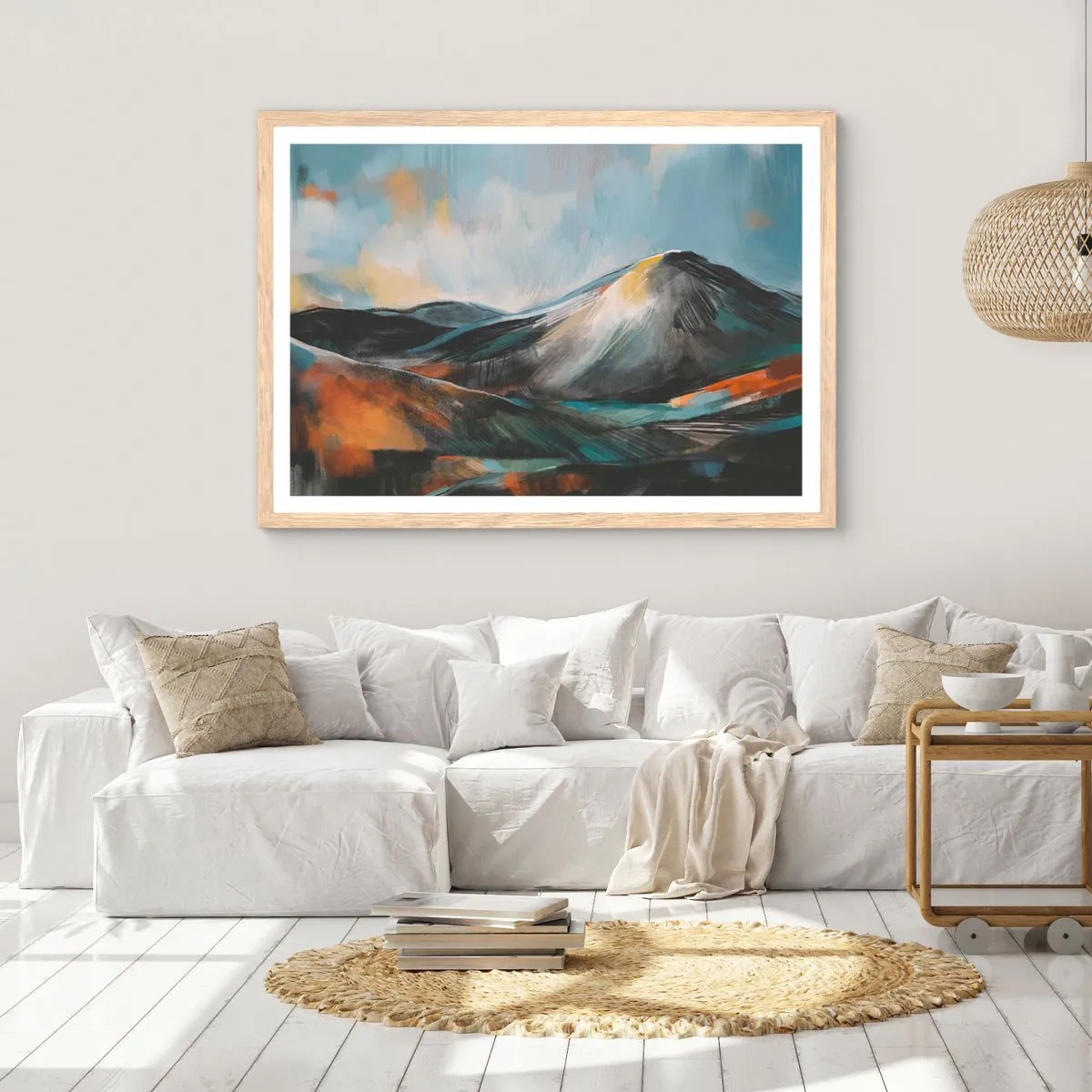 Affiche dans un chêne clair - Poster - Brut et beau - 70x50 cm