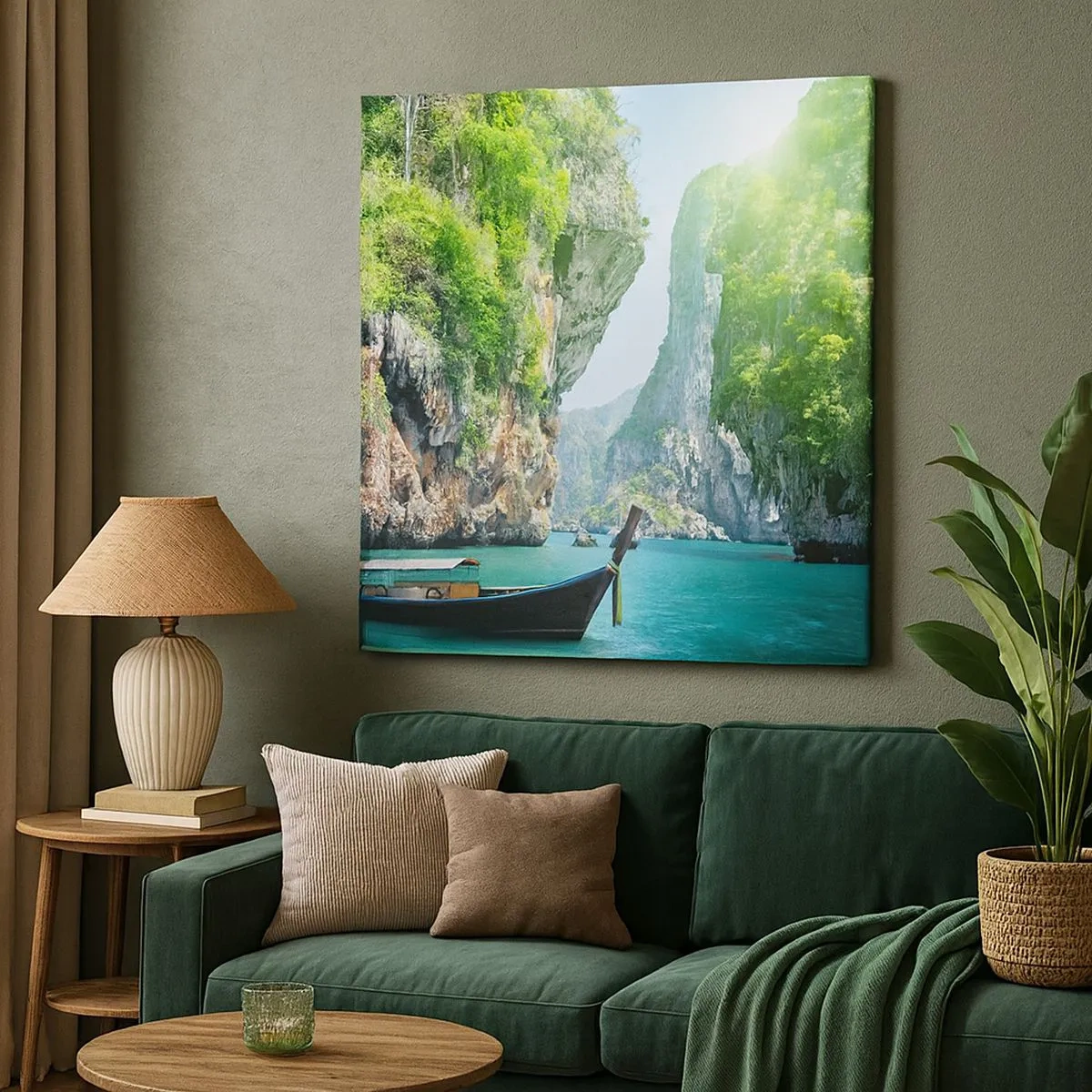 Impression sur toile - Image sur toile - Une invitation à un voyage exotique - 30x30 cm