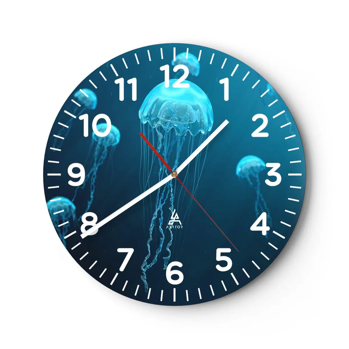 Horloge murale - Pendule murale - Danse océanique - 40x40 cm