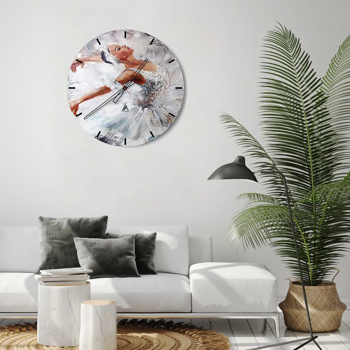 Horloge murale - Pendule murale - Délicat et léger comme du tulle - 40x40 cm