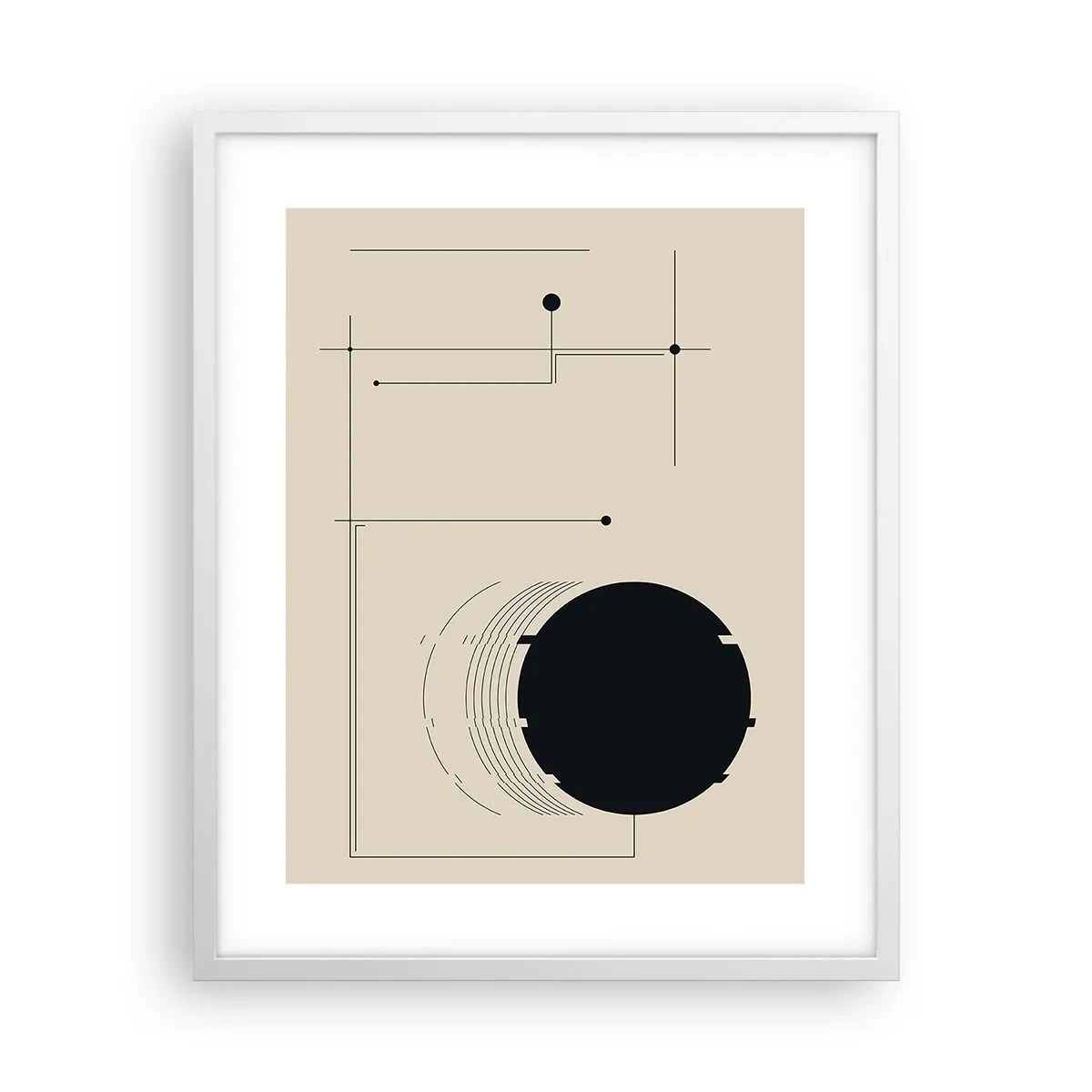 Affiche dans un cadre blanc - Poster - Une composition flexible et dynamique - 40x50 cm
