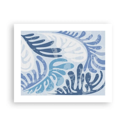 Affiche - Poster - Fougères bleues - 50x40 cm