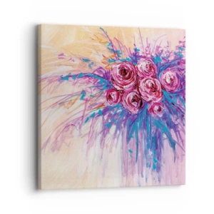 Impression sur toile - Image sur toile - Fontaine aux roses - 30x30 cm
