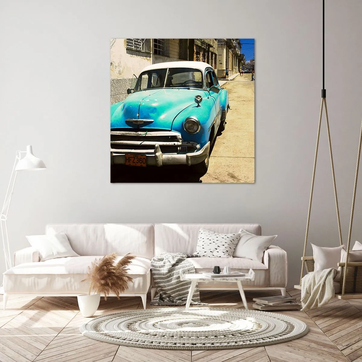 Impression sur toile - Image sur toile - Et vive Cuba ! - 50x50 cm