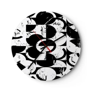 Horloge murale - Pendule murale - Le blanc est blanc et le noir est noir - 40x40 cm
