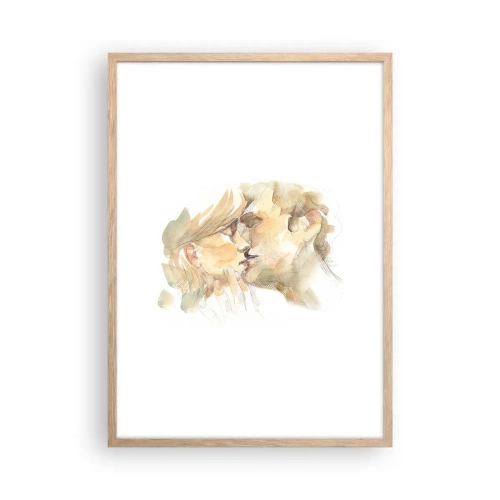 Affiche dans un chêne clair - Poster - A moitié trouvé ? - 50x70 cm