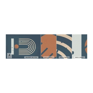 Échantillon De Papier Peint Standard Eco - Géométrie sur la grenade - Abstraction, Morceau, Graphique - 100x30 cm