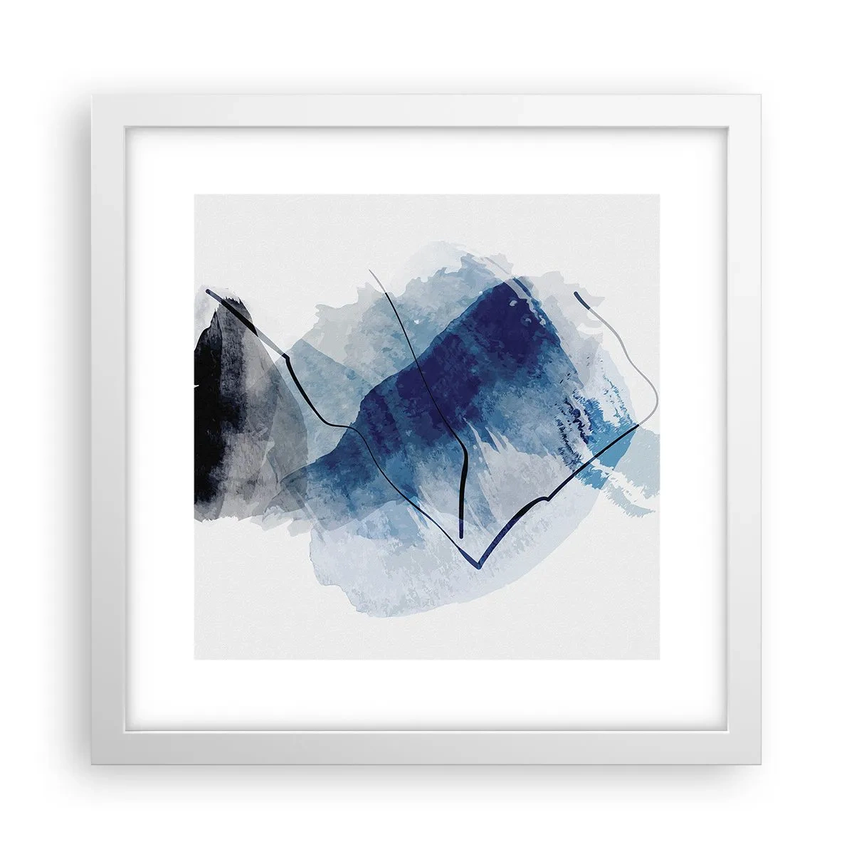 Affiche dans un cadre blanc - Poster - Montagne de glace - 30x30 cm