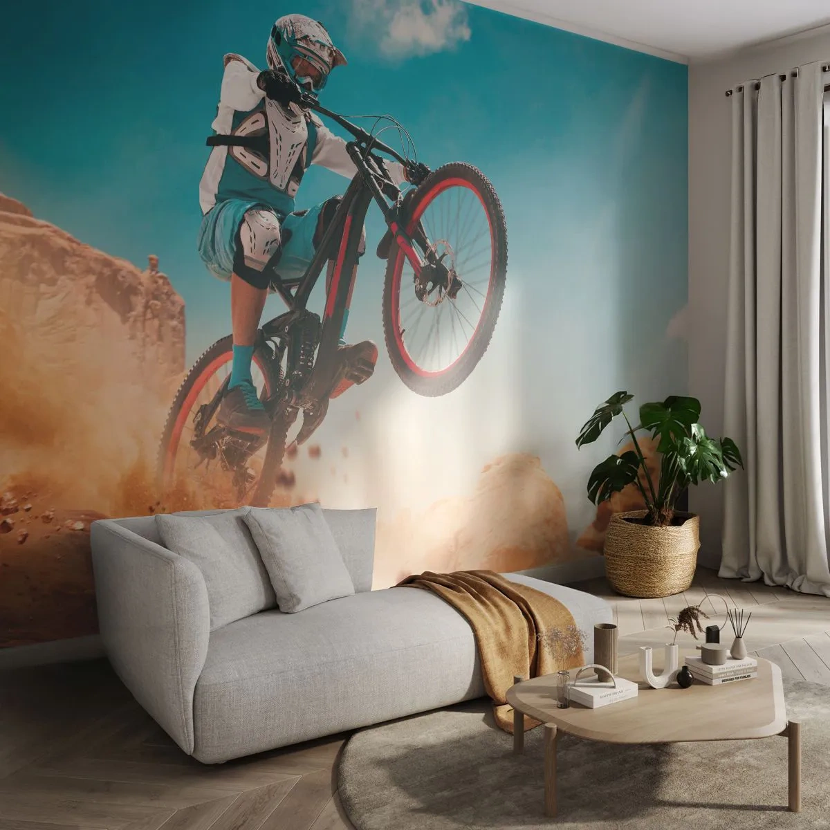 Papier Peint Photo Standard Eco - Démon de la folie du vélo - Vélo, Vitesse, Compétitions sportives - 400x280 cm