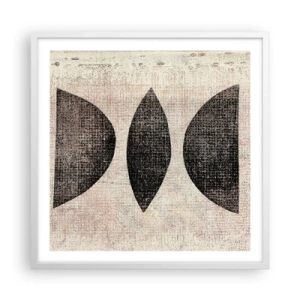 Affiche dans un cadre blanc - Poster - Abstraction ethnique - 60x60 cm