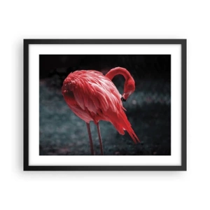 Affiche dans un cadre noir - Poster - Poème cramoisi de la nature - 50x40 cm