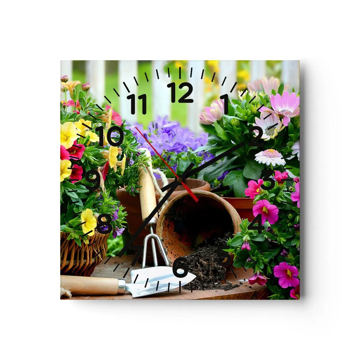 Horloge murale - Pendule murale - Le jardin de Zosia - 30x30 cm