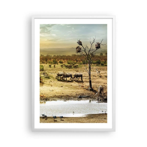 Affiche dans un cadre blanc - Poster - "Et d'Eden coulait une rivière..." - 50x70 cm