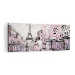 Impression sur toile - Image sur toile - Comment tomber amoureu, il faut juste... - 100x40 cm