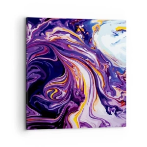 Impression sur toile - Image sur toile - La courbure de l'espace en violet - 70x70 cm