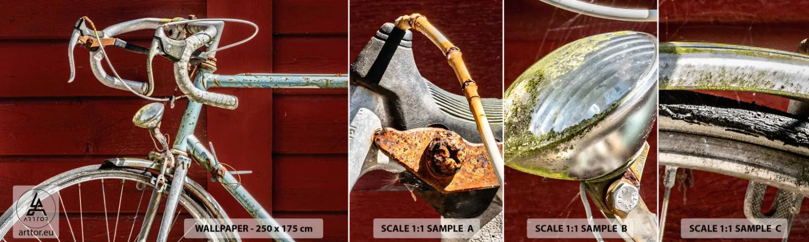 Échantillon De Papier Peint Standard Eco - Construit pour la victoire - Vélo, Rétro, Vélo - 100x30 cm