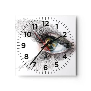 Horloge murale - Pendule murale - Regarde droit dans l'âme - 40x40 cm
