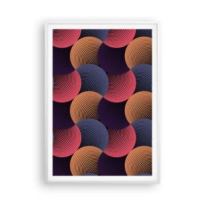 Affiche dans un cadre blanc - Poster - Dans un rythme circulaire - 70x100 cm